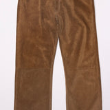 Brown Suede Polo Pants