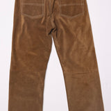 Brown Suede Polo Pants