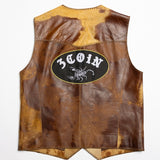 Patched Leather Vest