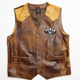 Patched Leather Vest
