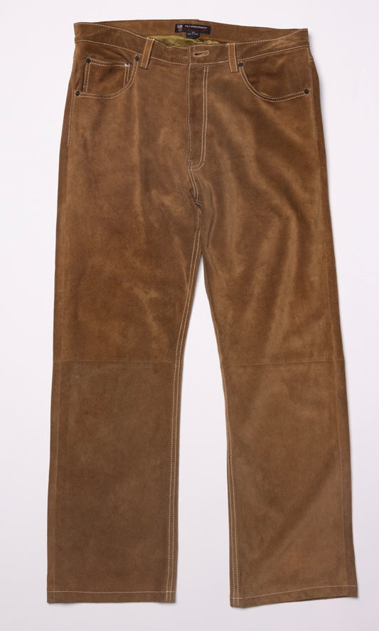 Brown Suede Polo Pants