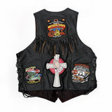 ASCENCIO PINNED LEATHER VEST