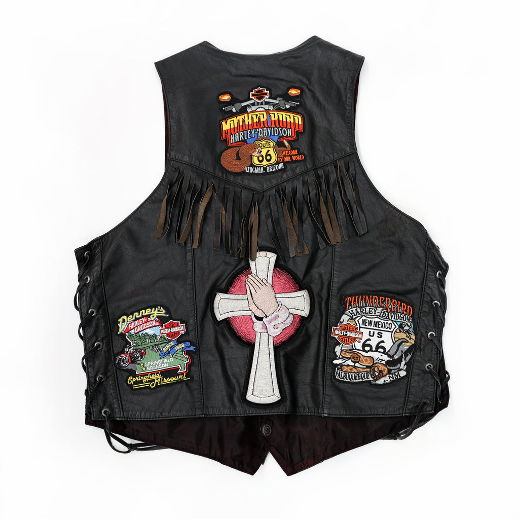 ASCENCIO PINNED LEATHER VEST