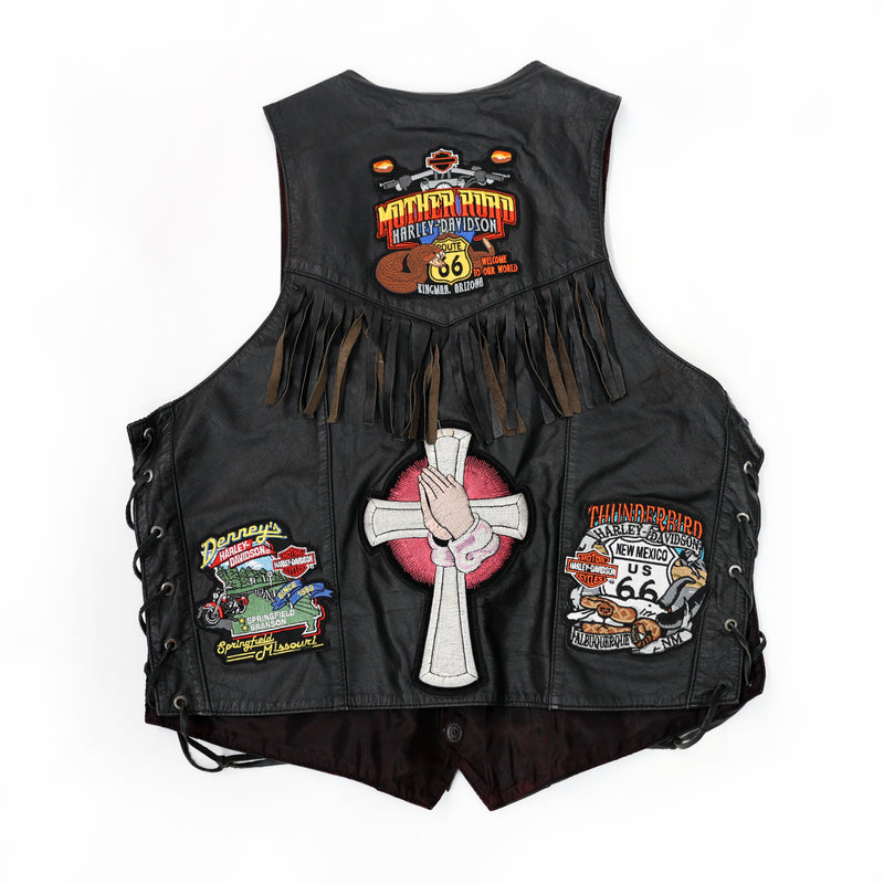ASCENCIO PINNED LEATHER VEST