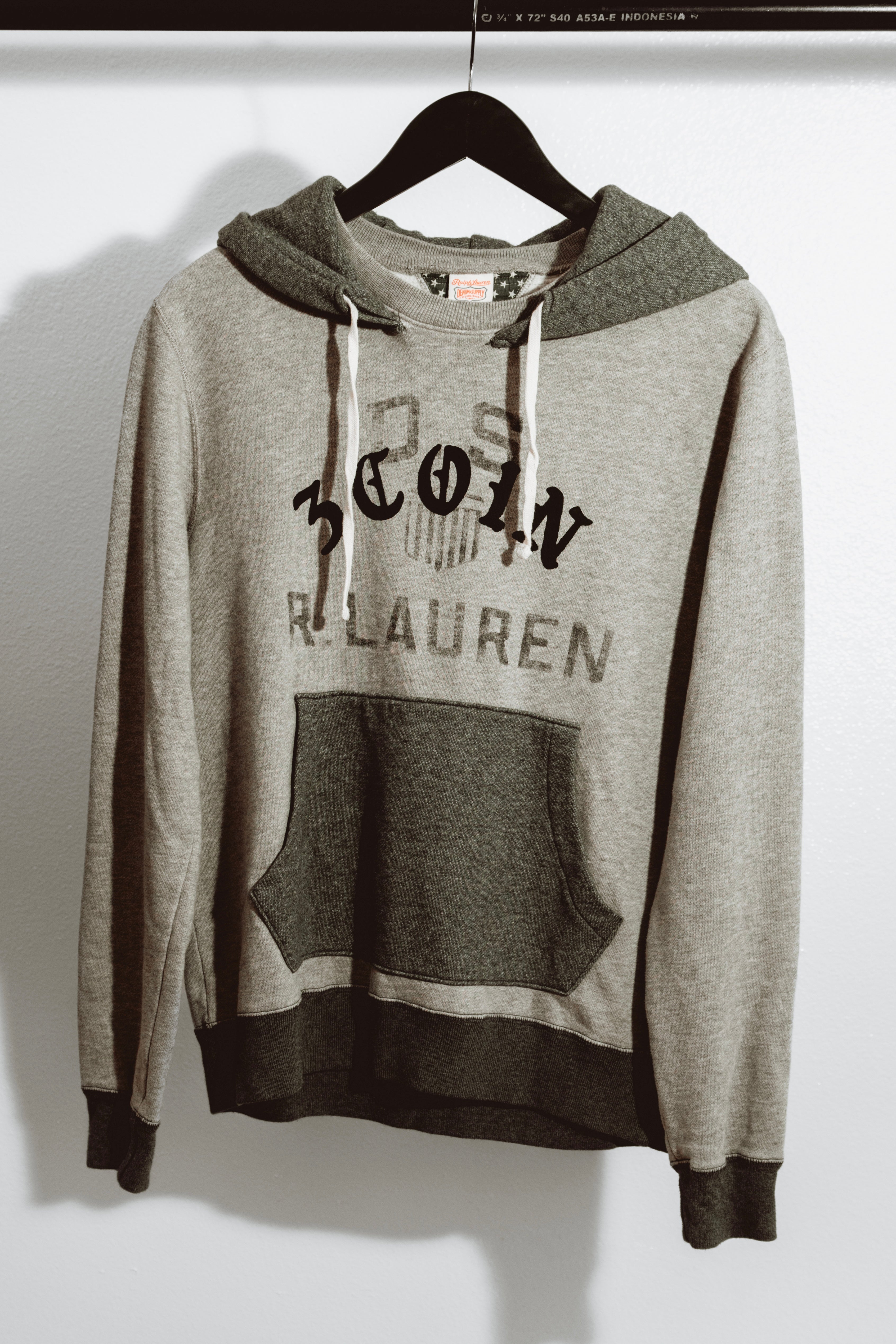 RL RE-PRINTED DOUBLE LAYER HOODIE
