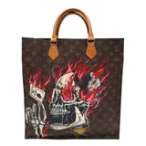 HAND-PAINTED SAC PLAT TOTE BAG
