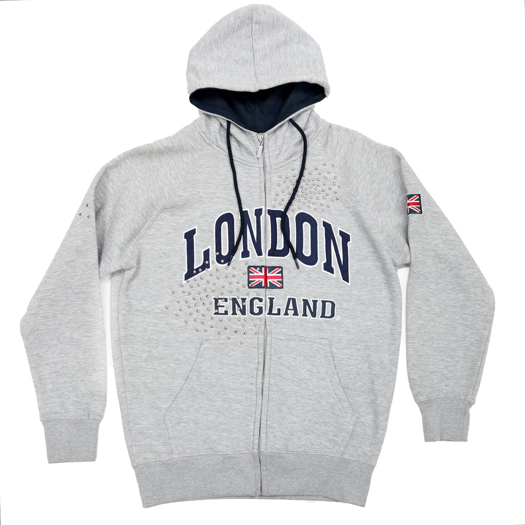 LONDON STUDDED ZIP-UP JACKET