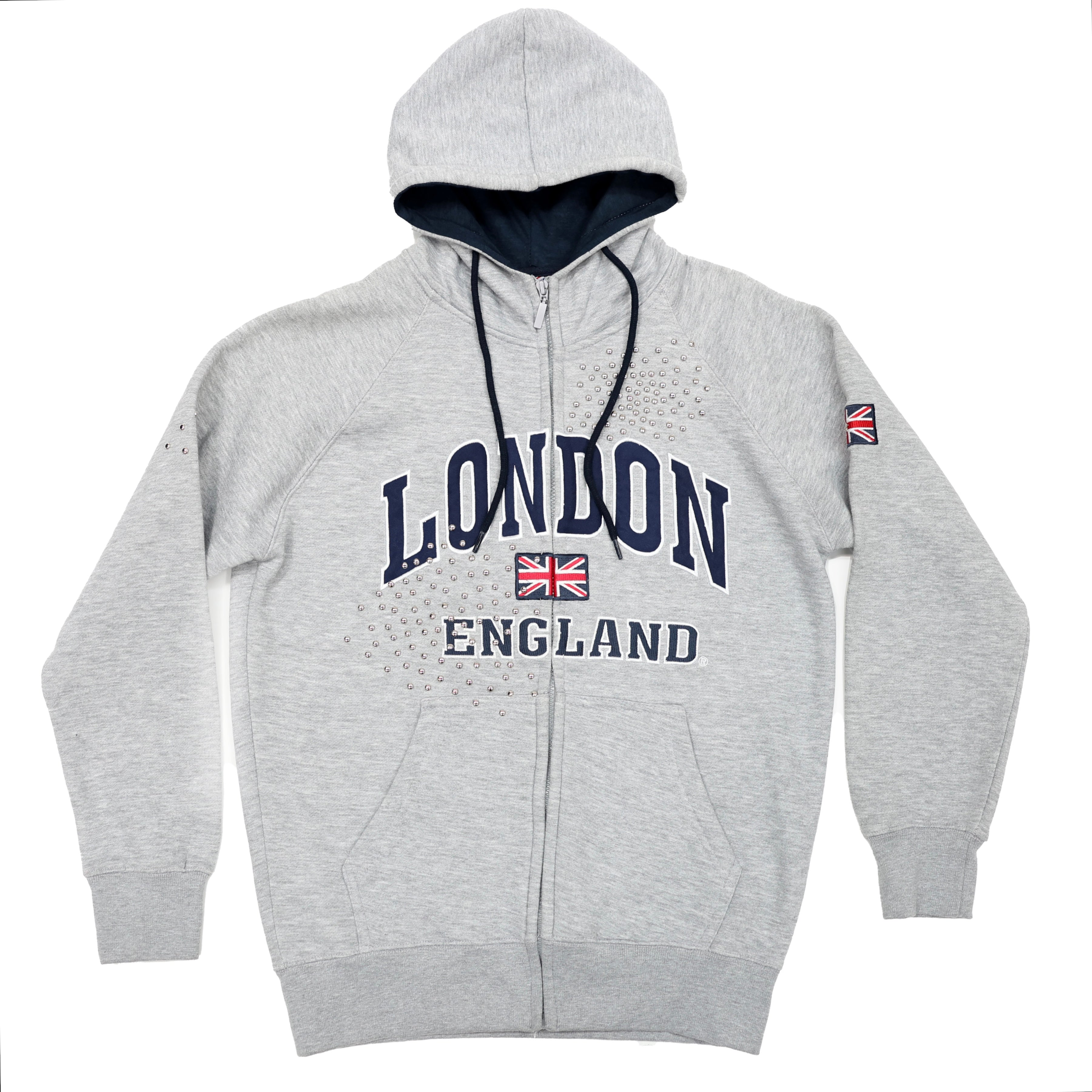LONDON STUDDED ZIP-UP JACKET