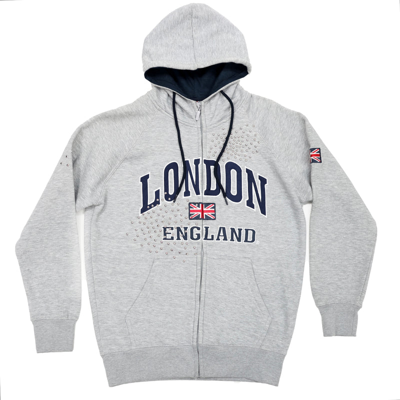 LONDON STUDDED ZIP-UP JACKET