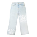 SCREEN PRINTED DENIM JEANS