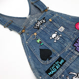 PATCHED DENIM OVERALLS