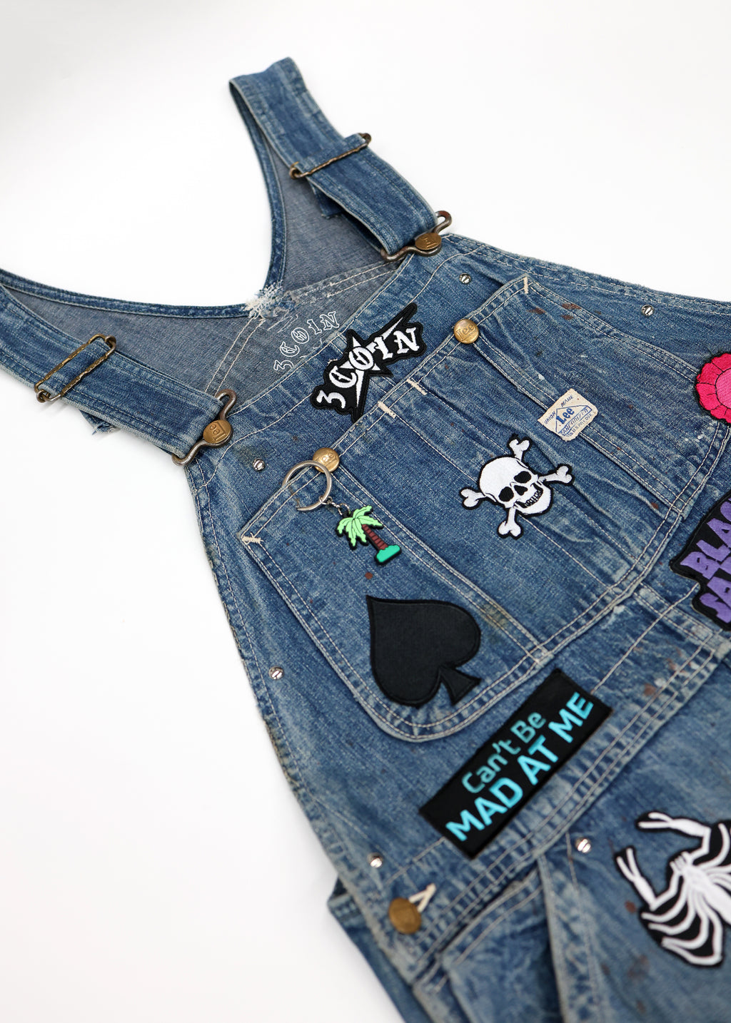 PATCHED DENIM OVERALLS