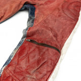 Leather Red Biker Pant