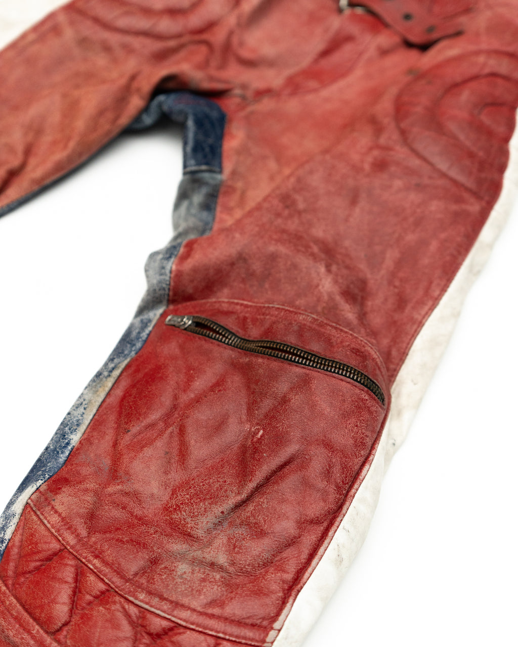 Leather Red Biker Pant