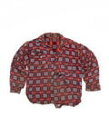 Distressed Plaid Button-Up