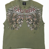 LACONIA RHINESTONE CUT OFF T-SHIRT