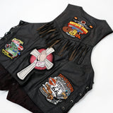 ASCENCIO PINNED LEATHER VEST