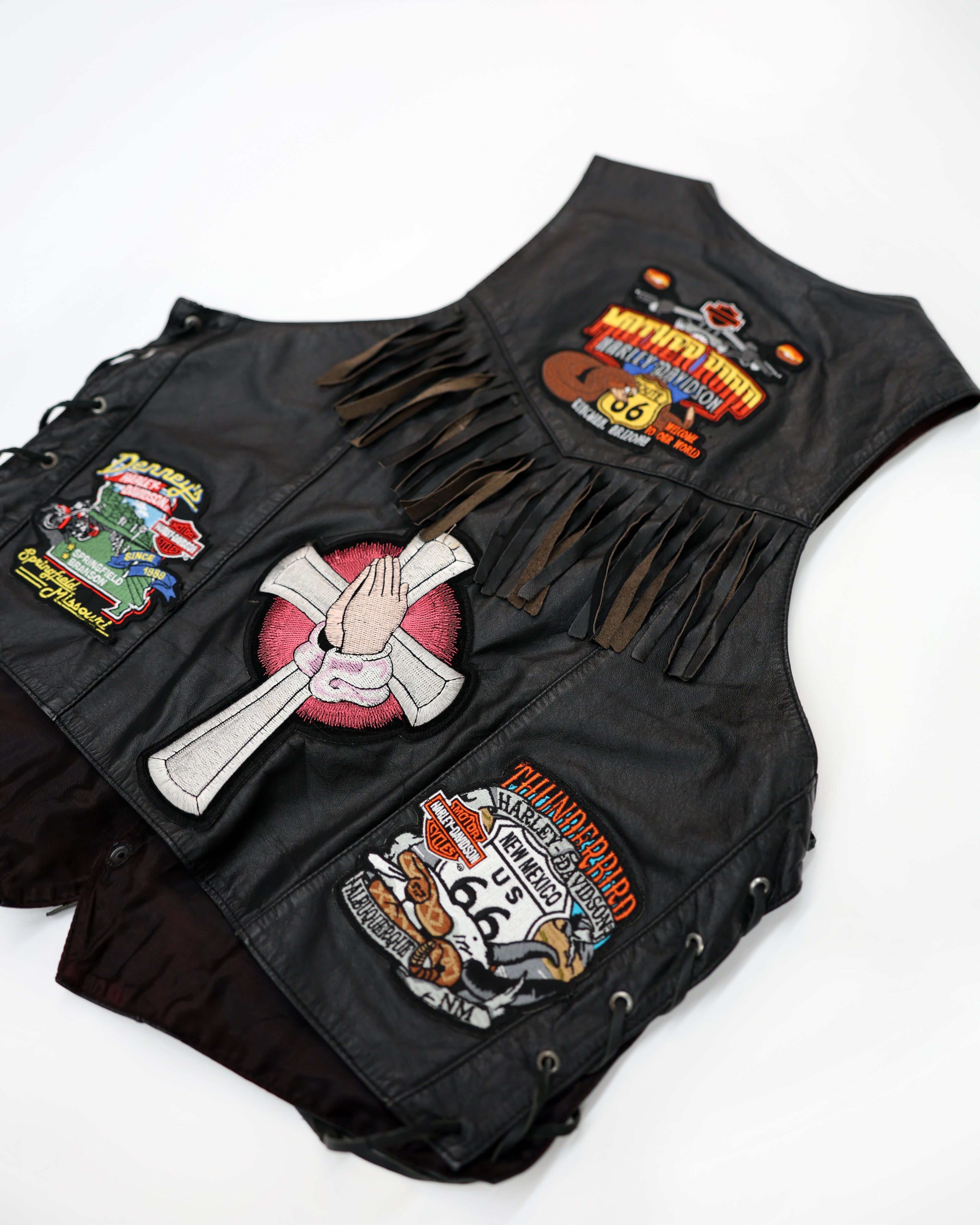 ASCENCIO PINNED LEATHER VEST