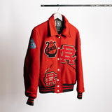 1970s DELONG WOLF PATCH VARSITY JACKET