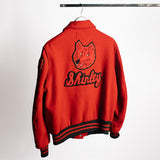 1970s DELONG WOLF PATCH VARSITY JACKET