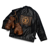 LOUIS VUITTON PATCH LEATHER JACKET