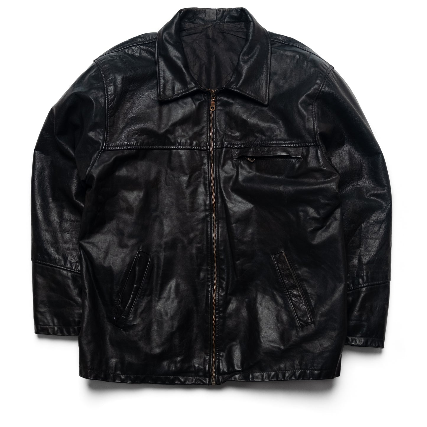 LOUIS VUITTON PATCH LEATHER JACKET