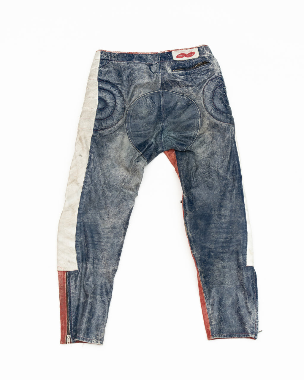 Leather Red Biker Pant