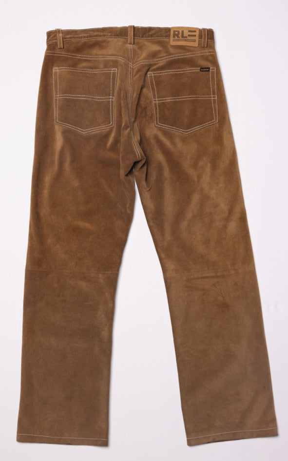 Brown Suede Polo Pants