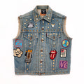 Gold Studded Denim Vest