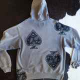 DISTRESSED PRINTED HOODIE
