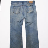 Gold Stitch Flare Denim