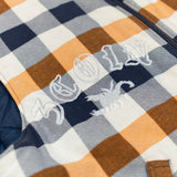Plaid Lined Zip-Up Vest