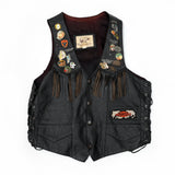 ASCENCIO PINNED LEATHER VEST