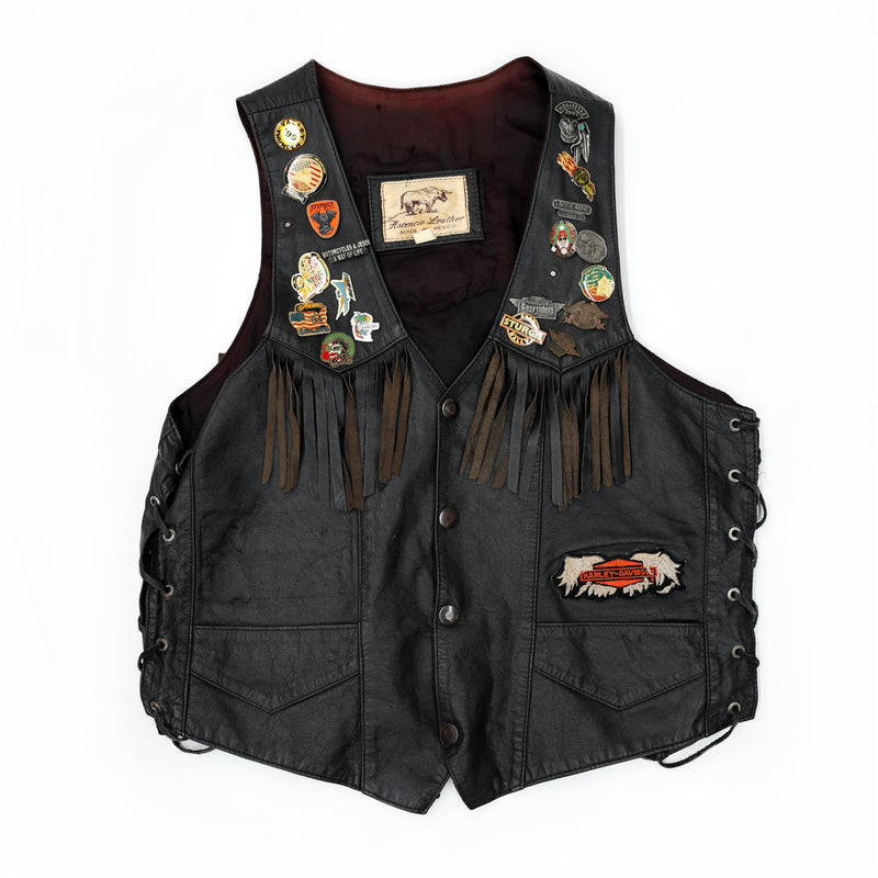 ASCENCIO PINNED LEATHER VEST