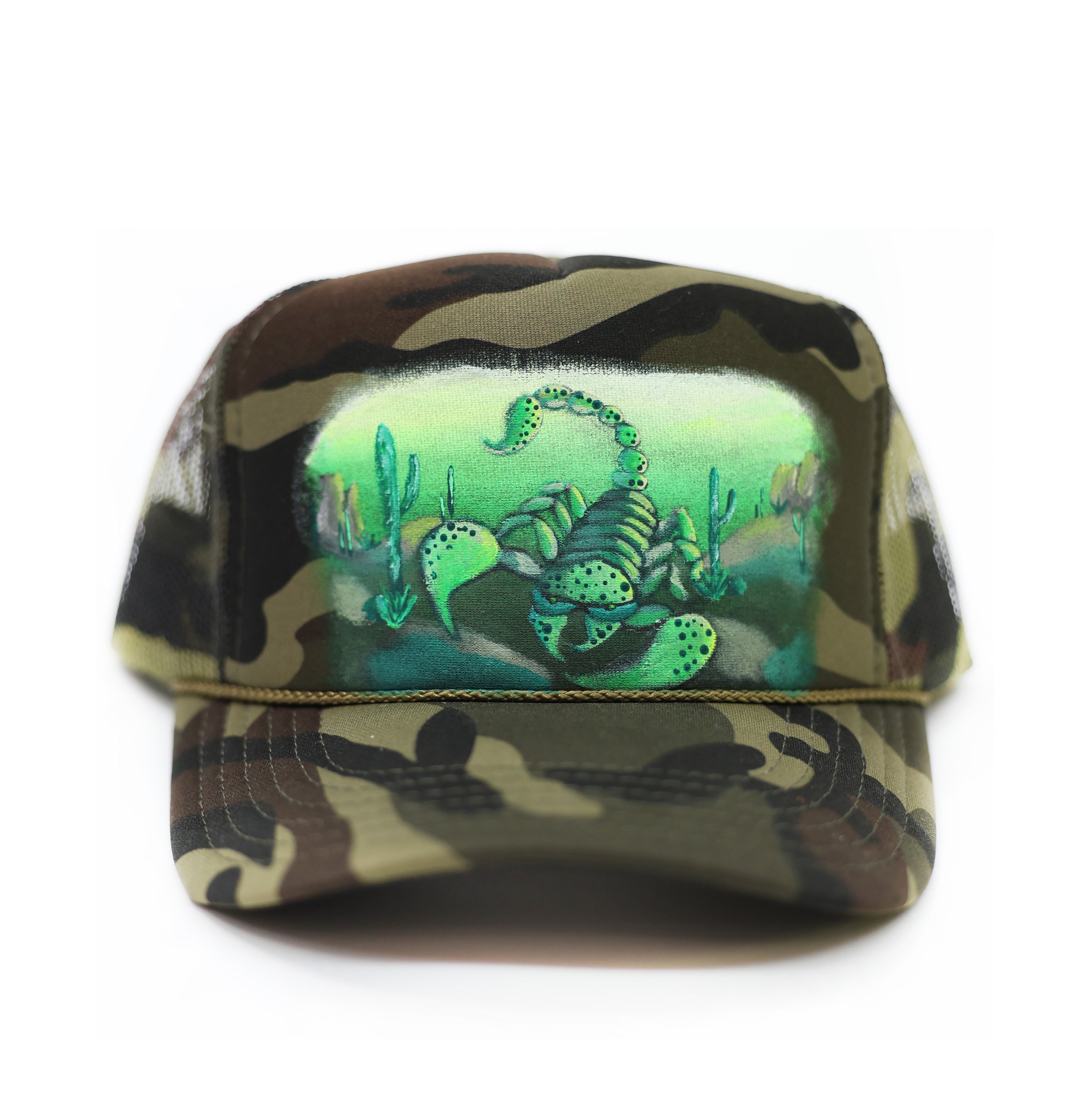 HAND-PAINTED TRUCKER HAT