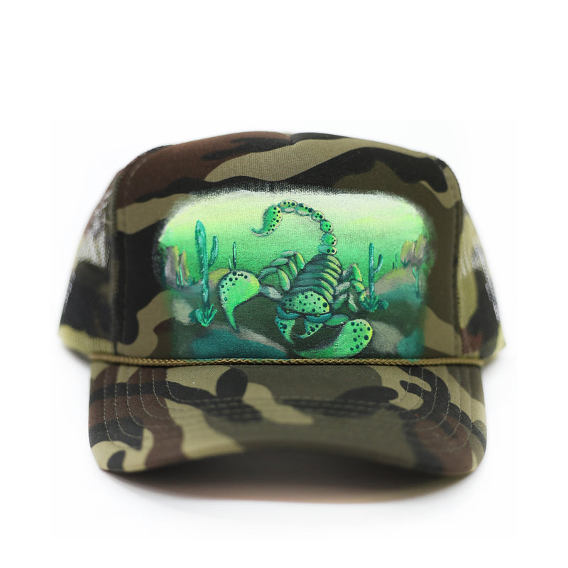 HAND-PAINTED TRUCKER HAT