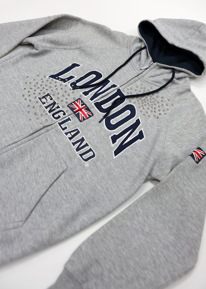 LONDON STUDDED ZIP-UP JACKET