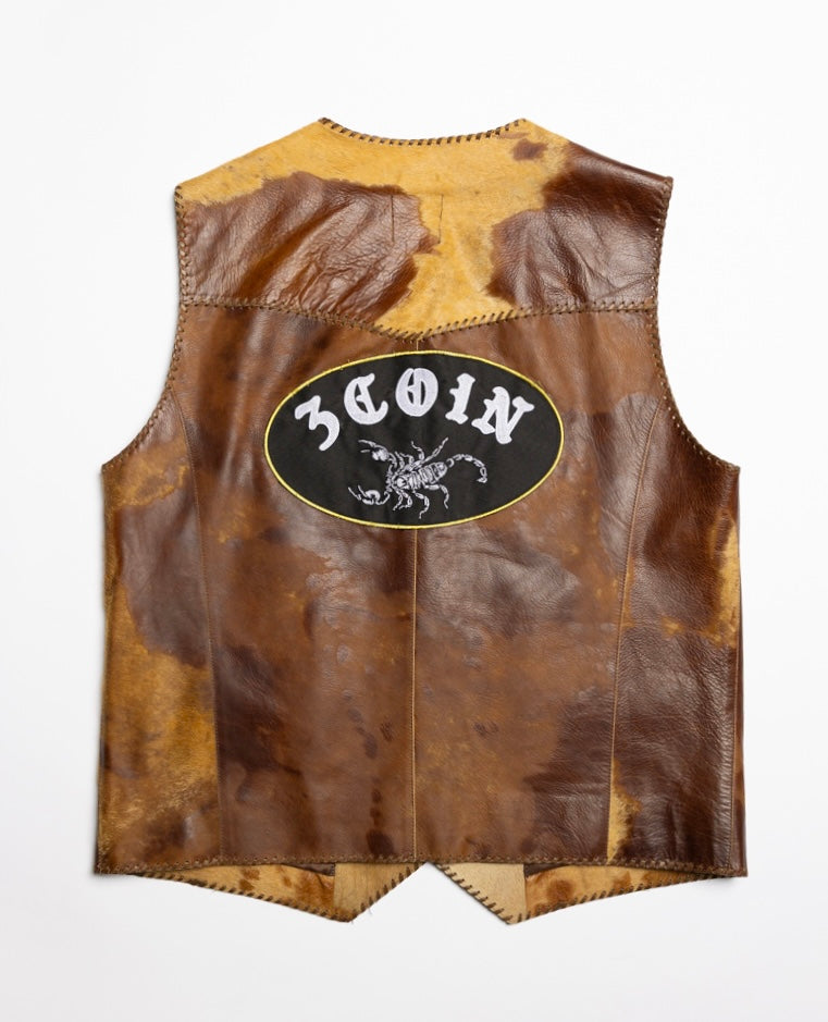 Patched Leather Vest