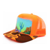 HAND-PAINTED TRUCKER HAT