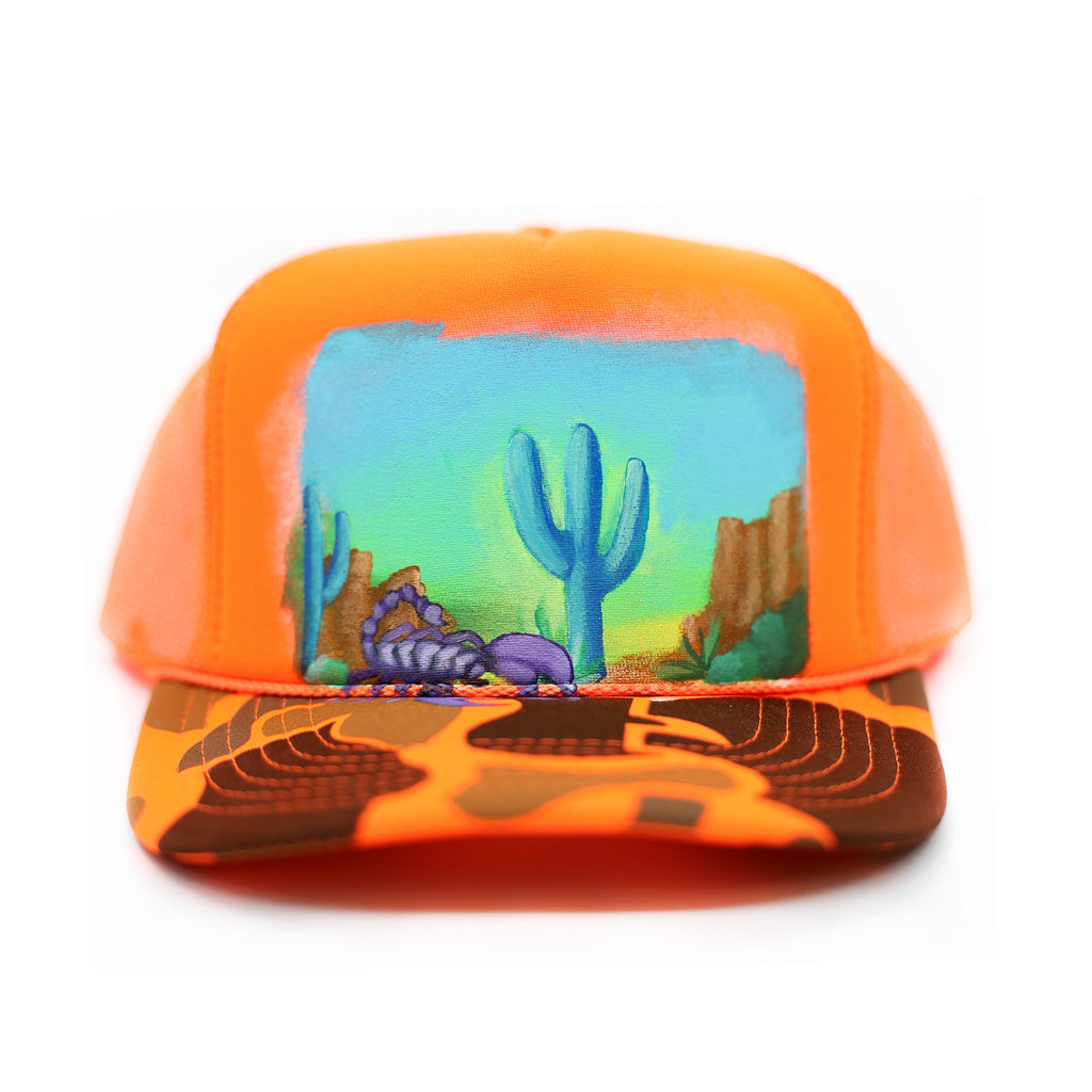 HAND-PAINTED TRUCKER HAT