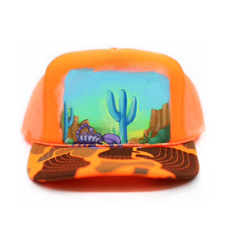 HAND-PAINTED TRUCKER HAT
