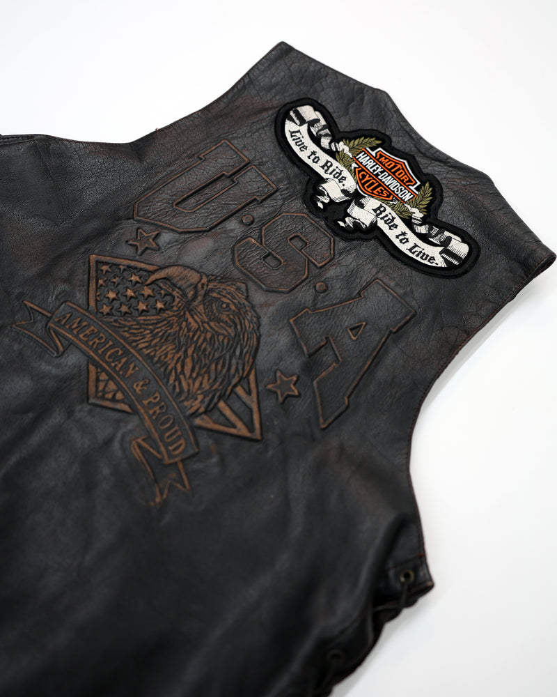 UNIK PINNED LEATHER VEST