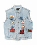 Patched Denim Vest