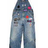 PATCHED DENIM OVERALLS