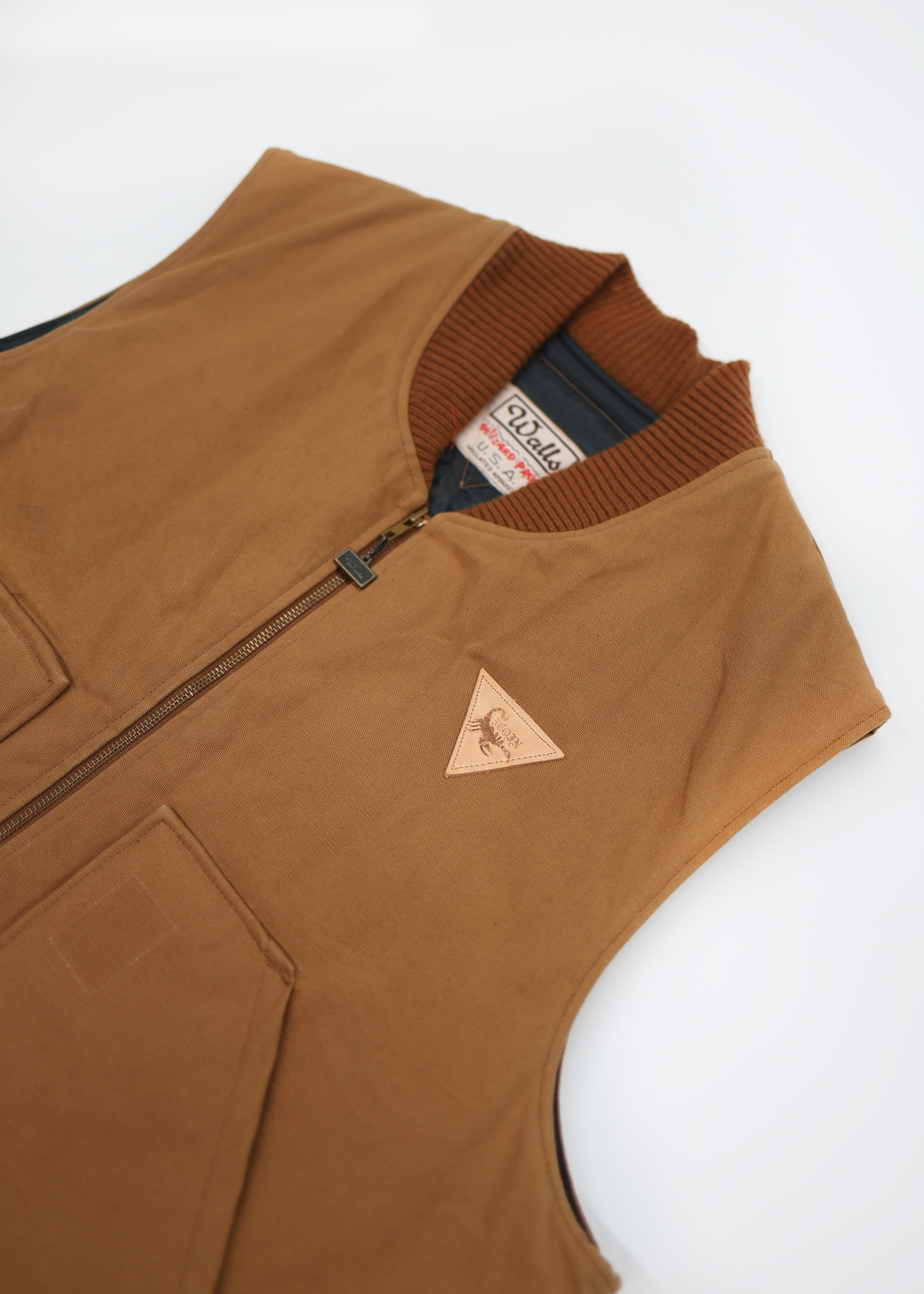 LEATHER PATCH VEST