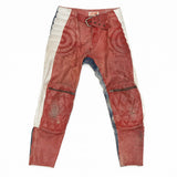 Leather Red Biker Pant