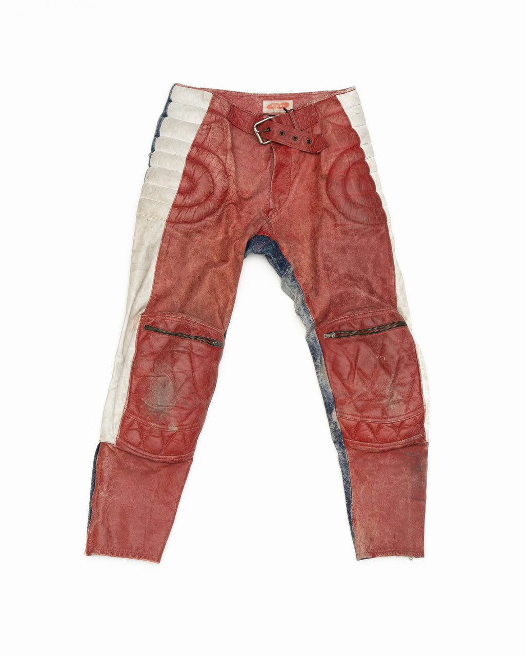 Leather Red Biker Pant
