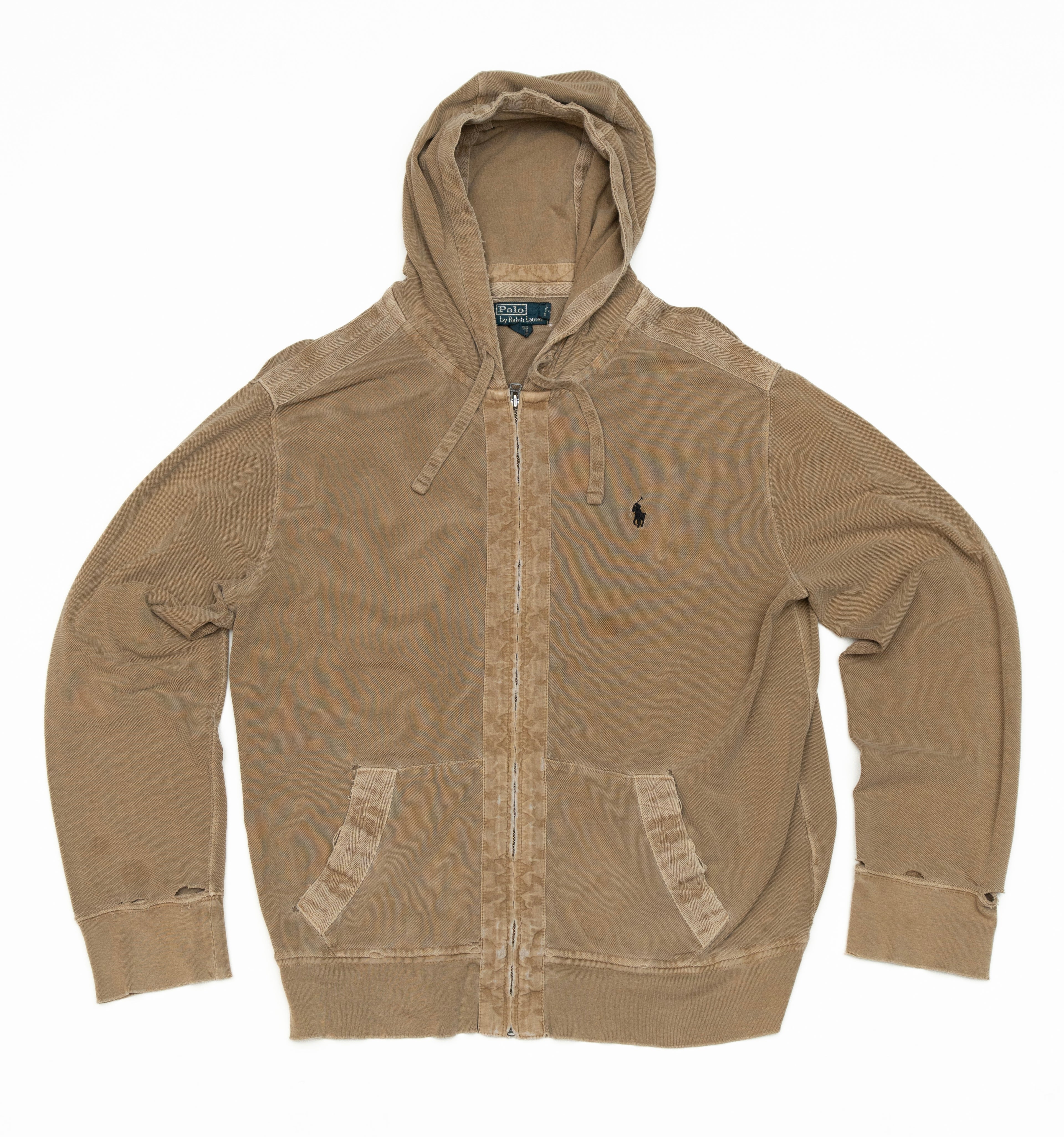 Patched Zip-up Hoodie
