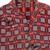 Distressed Plaid Button-Up
