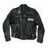 STUDDED & PAINTED LEATHER JACKET